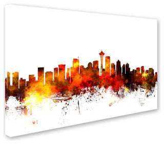 "Seattle, Washington Skyline III" Canvas Art by Michael Tompsett