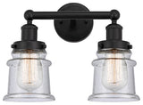 Innovations 616-2W-BK-G184S Canton 2 Light Bath Vanity Light, Matte Black