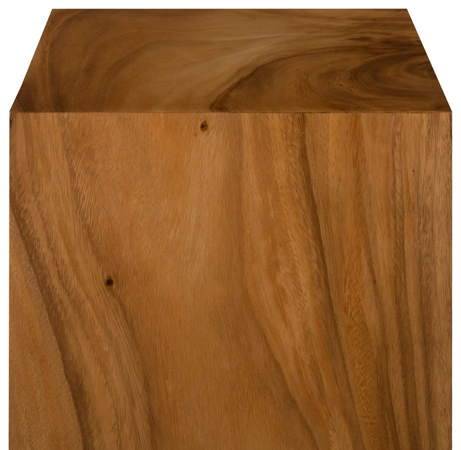 Origins Pedestal, Mitered Chamcha Wood, Natural, Medium