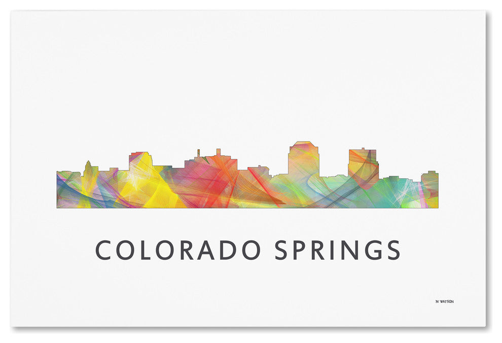 ''Colorado Springs Colorado Skyline Wb-1'' Canvas Art, 47x30