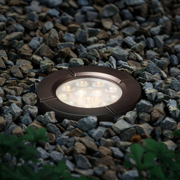 6-Pack 6W Low Voltage LED Well Lights, 3000K Warm White, Flat Top