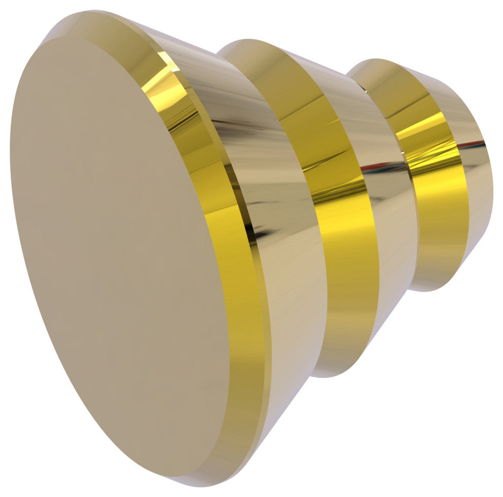 Designer Cabinet Knob, Polished Brass