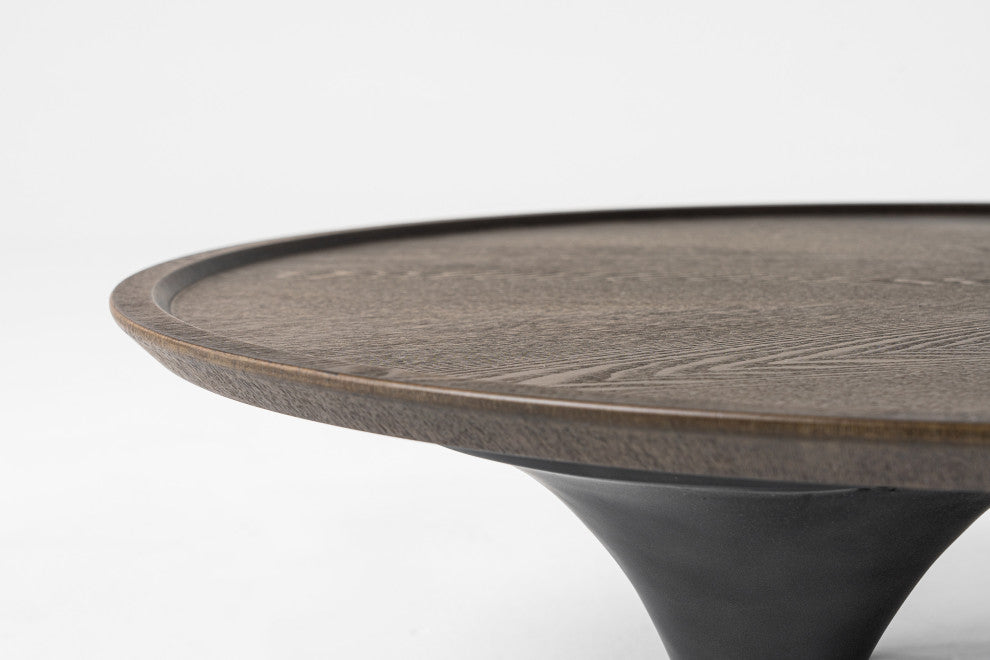 Modrest Beulah Modern Free Form Dark Ash Coffee Table