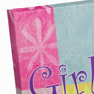 Girls Rule 14x11 Canvas Wall Art