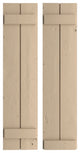 Rustic 2 Board Joined B-N-B Faux Wood Shutters, Knotty Pine, 11x24"