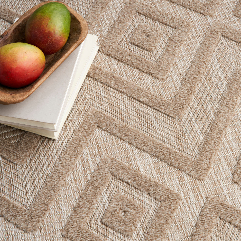 Nourison Versatile 9' x 12' Natural Beige Modern Area Rug