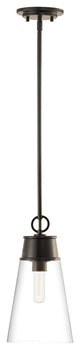 Z-LITE 2300P8-MB 1 Light Pendant, Matte Black