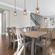 LNC Farmhouse 1-Light Distressed wood and rusty bronze Cylinder Mini Chandelier