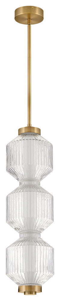 Fredrick Ramond Reign Small Led Convertible Pendant, Lacquered Brass