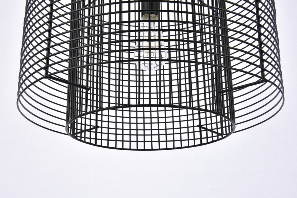Delvin 1-Light Black Pendant