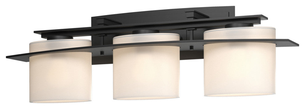 Arc Ellipse 3 Light Sconce, Black, Opal Glass
