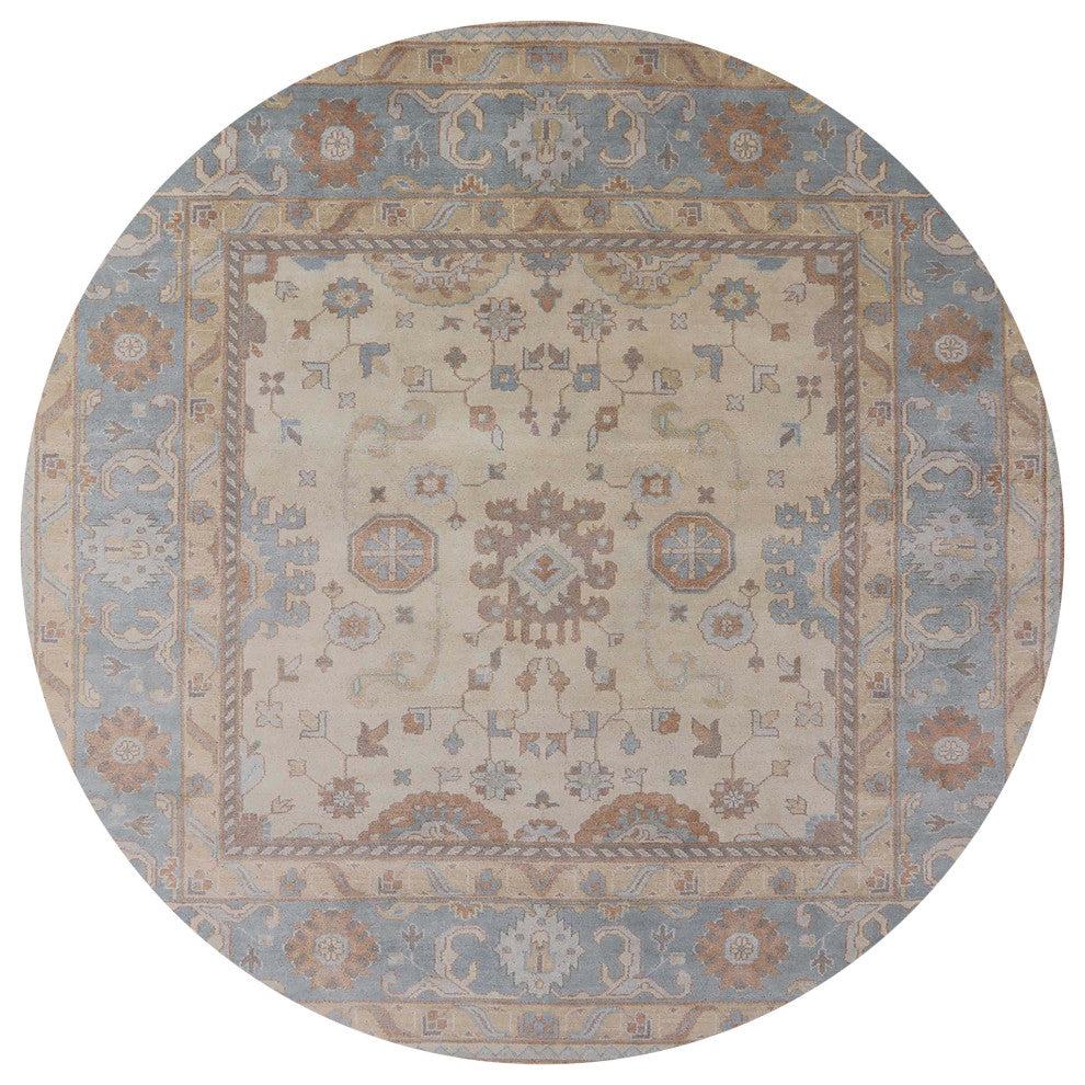 Ahgly Company Indoor Round Mid-Century Modern Area Rugs, 7' Round