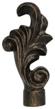 Loire Lamp Finial, 3" Tall, Antique Bronze, Single