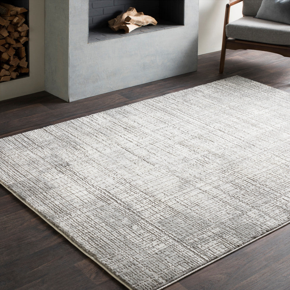 Surya Tibetan TBT-2306 2'7"x7'7" Rug, Taupe/Medium Gray/Cream