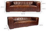 Castle Sofa Cappuccino Brown Leather