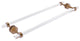 Pacific Grove 24" Back to Back Shower Door Towel Bar, Brushed Bronze
