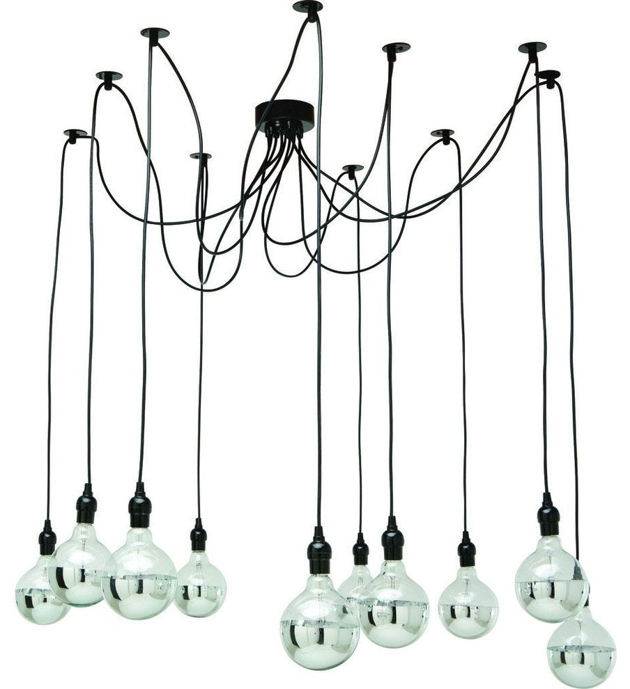 Nuevo Living Asaki Lighting Pendant, Black Steel Metal, Small, Default Title