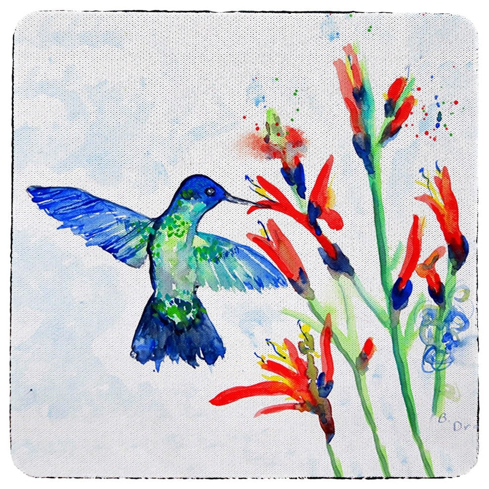 Hummingbird and Fire Plant Coaster - 3 Sets of 4 (12 Total)