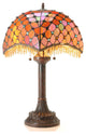 Tiffany-style Amber Beaded Table Lamp
