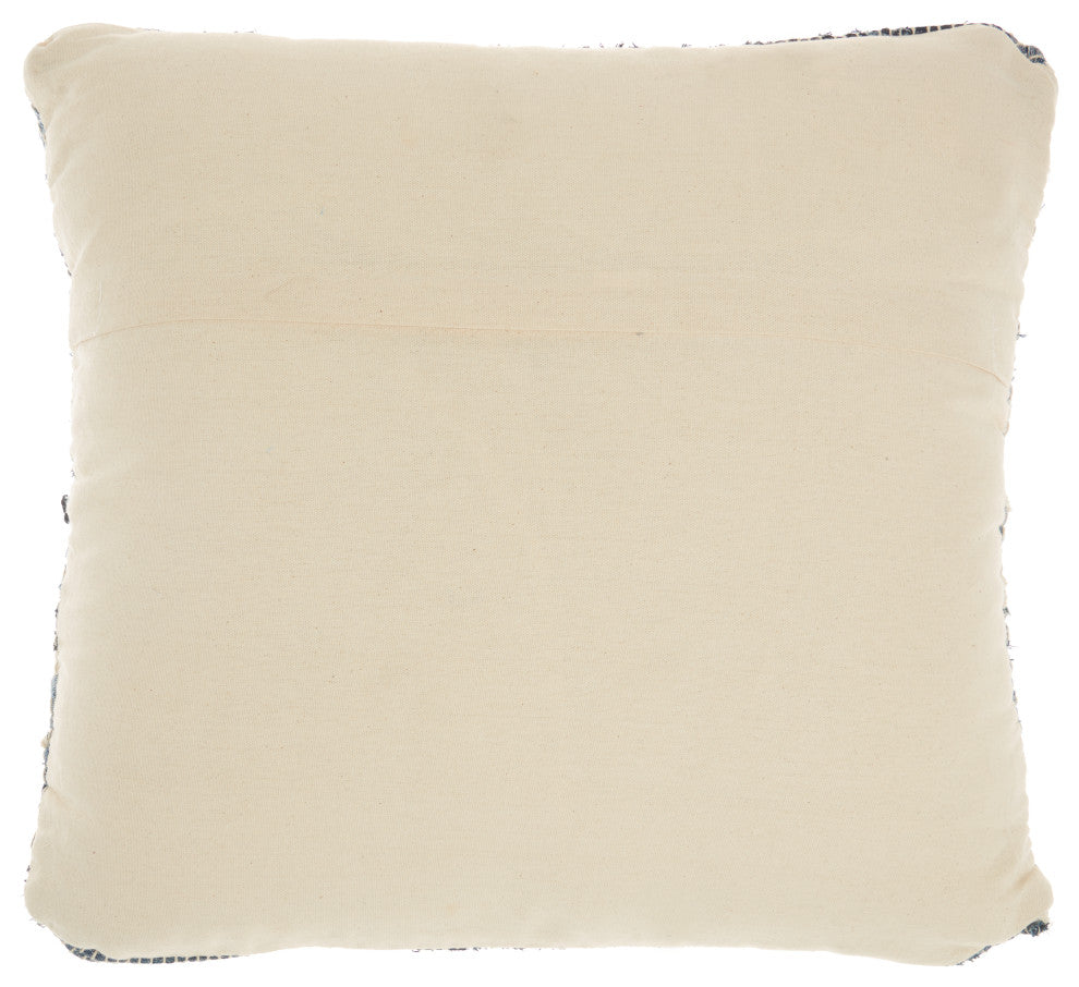 Mina Victory DL001 Throw Pillow, Denim, 22" x 22"