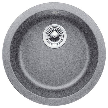 Blanco 513382 Blancorondo Metallic Gray 6-5/8" Deep Bar Bowl Dual-Mount Sink