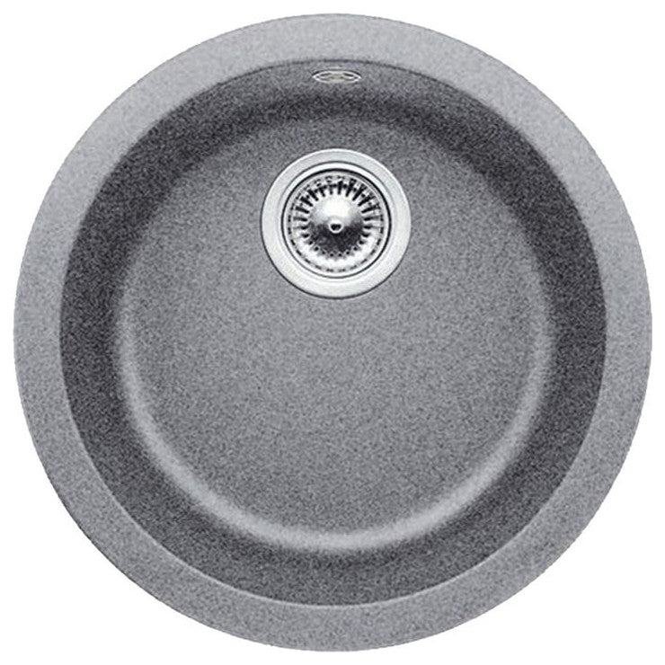 Blanco 513382 Blancorondo Metallic Gray 6-5/8" Deep Bar Bowl Dual-Mount Sink