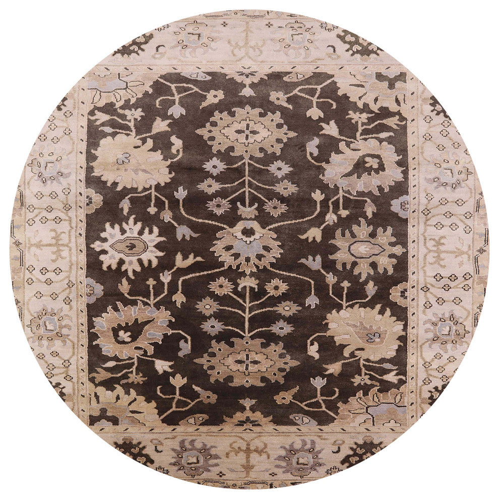 Ahgly Company Indoor Round Mid-Century Modern Area Rugs, 4' Round