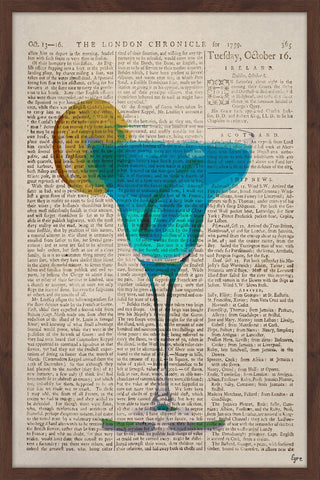 "Blue Margarita" Framed Painting Print, 20"x30"