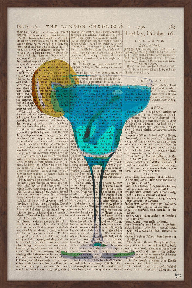 "Blue Margarita" Framed Painting Print, 20"x30"