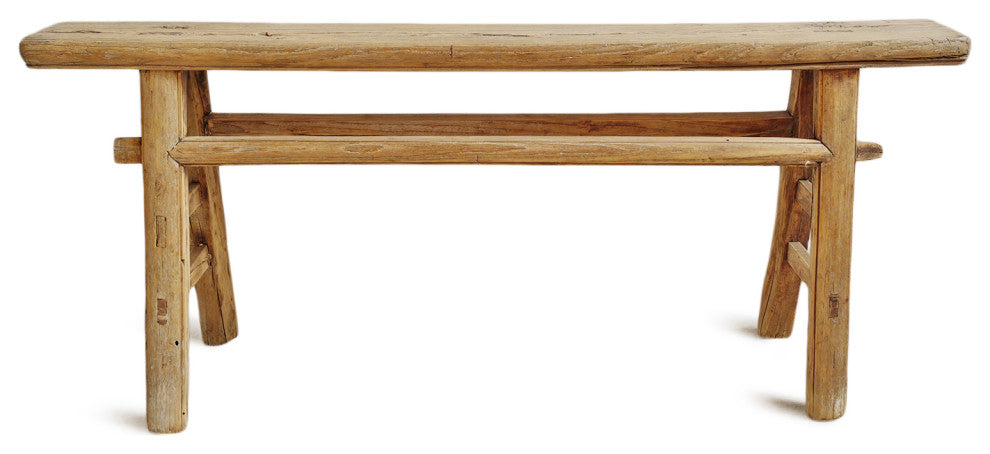 Consigned Asher Farm Elm Work Bench