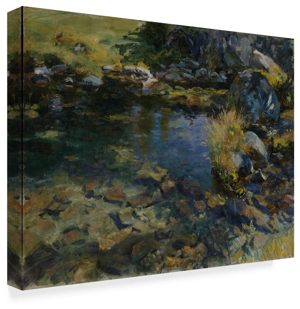 John Singer Sargent 'Alpine Pool' Canvas Art, 19"x14"