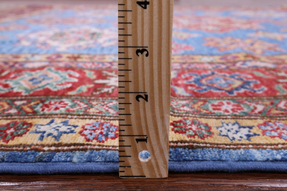 6' Square Super Kazak Handmade Rug Q9558