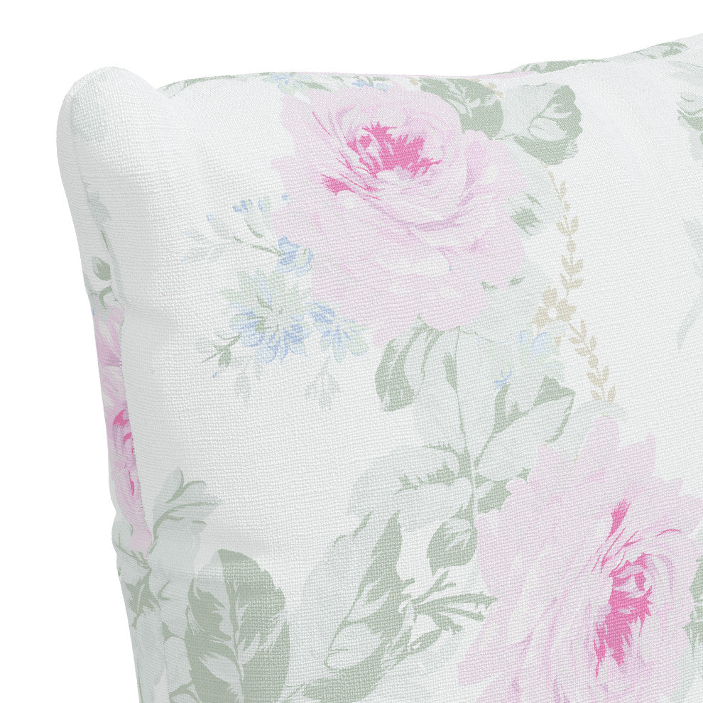 Rachel Ashwell 20" Decorative Pillow, Feather Insert, Sc Royal Bouquet Pink