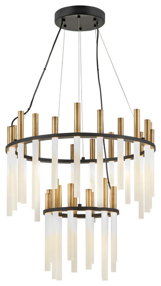 Echo Large LED Multi Tier Chandelier, Black