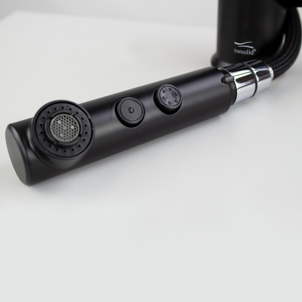 Transolid Sloane Pull-Down Kitchen Faucet, Matte Black