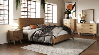 Modrest Claire Walnut Bed, Eastern King