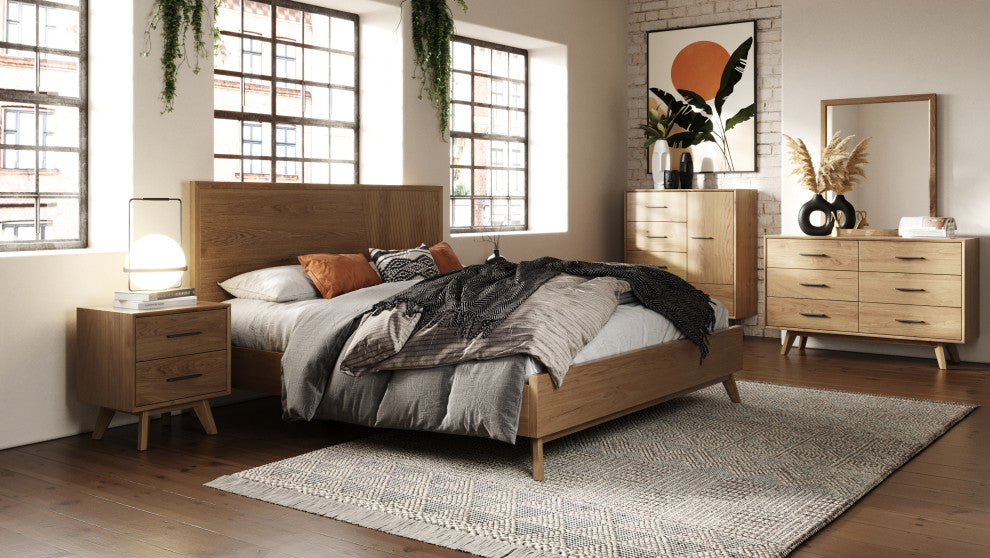 Modrest Claire Walnut Bed, Eastern King