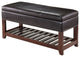 Monza Storage Chest Bench, Espresso & Walnut