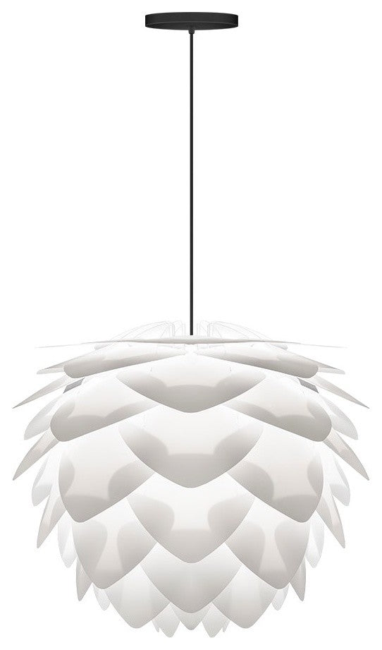 Silvia Hardwired Pendant, Black/White, Medium