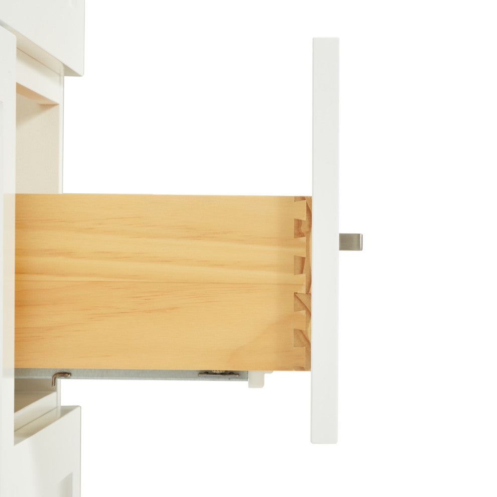 ARIEL Hamlet 55" Bath Vanity in White White With Quartz Vanity Top