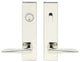 Ecco Lever, Tubular Entry, Single Cylinder, Left Hand, Polished Stainless Steel