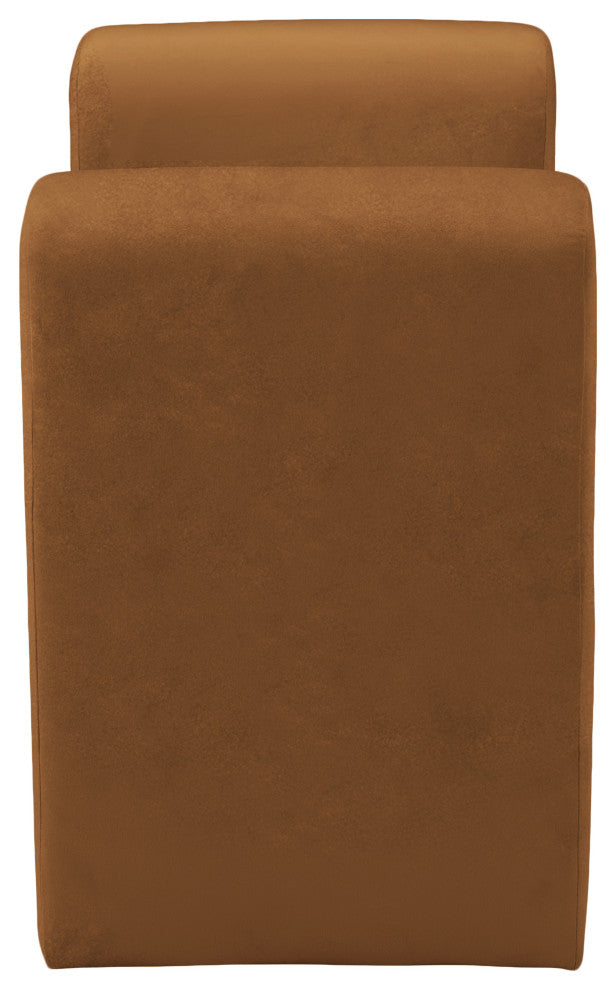 Sloan Velvet Upholstered Bench, Saddle, 31.5" Wide