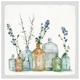 "Hipster Bottles" Framed Painting Print, 32"x32"