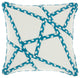 Mina Victory VJ006 Throw Pillow, Turquoise, 18" x 18"