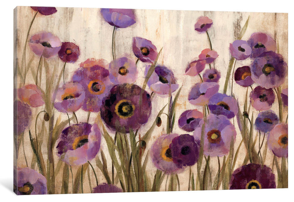 "Pink and Purple Flowers " by Silvia Vassileva, 26x18x1.5"