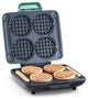 Multi Mini Waffle Maker: Four Mini Waffles, Perfect for Families and Individuals, Aqua