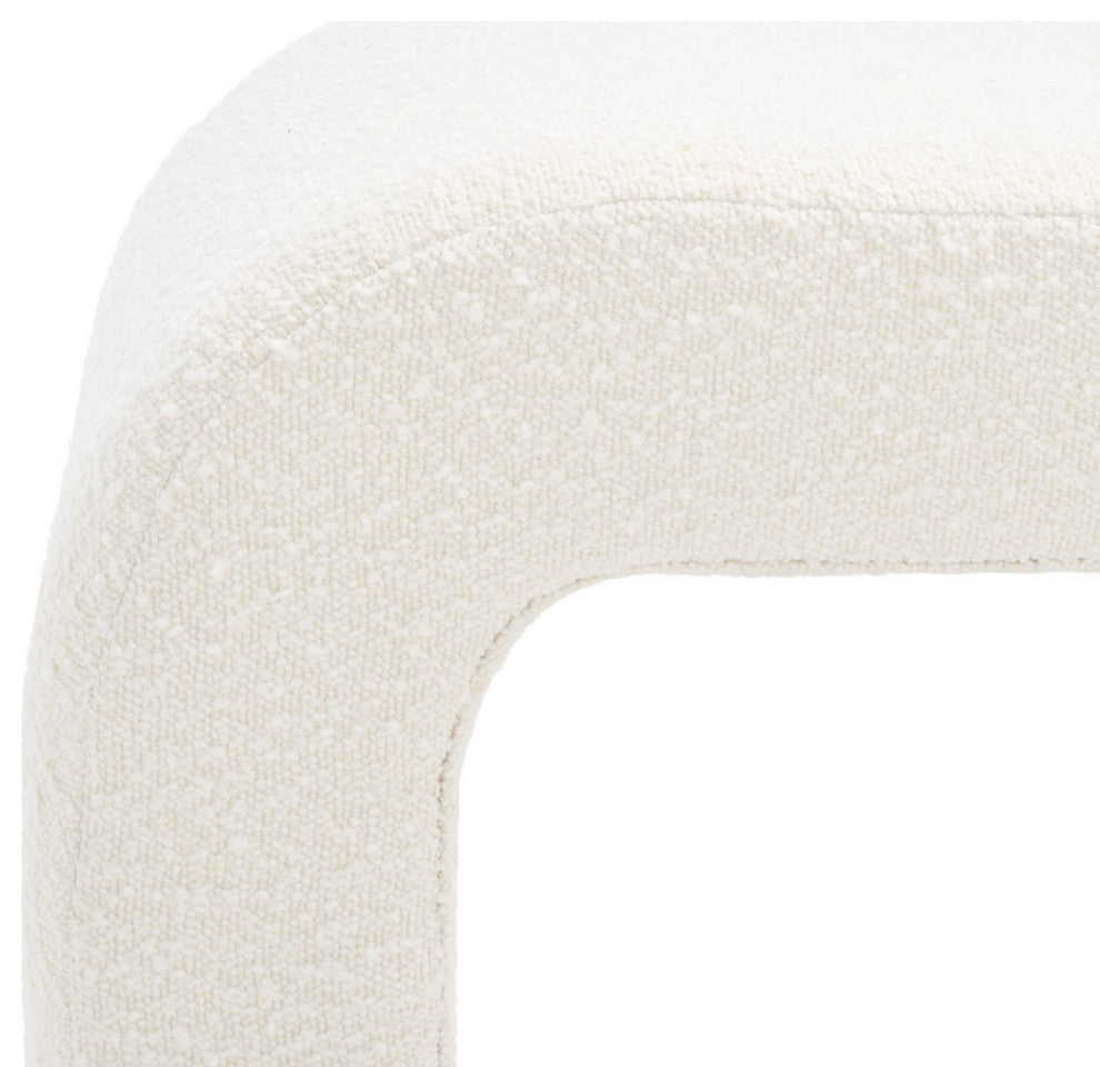 Safavieh Couture Caralynn Boucle Bench, Ivory