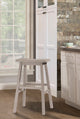 Hillsdale Moreno Wood Backless Bar Height Stool with Saddle Style Seat