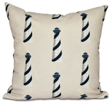 Beacon, Geometric Print Pillow, Taupe And Beige, 18"x18"