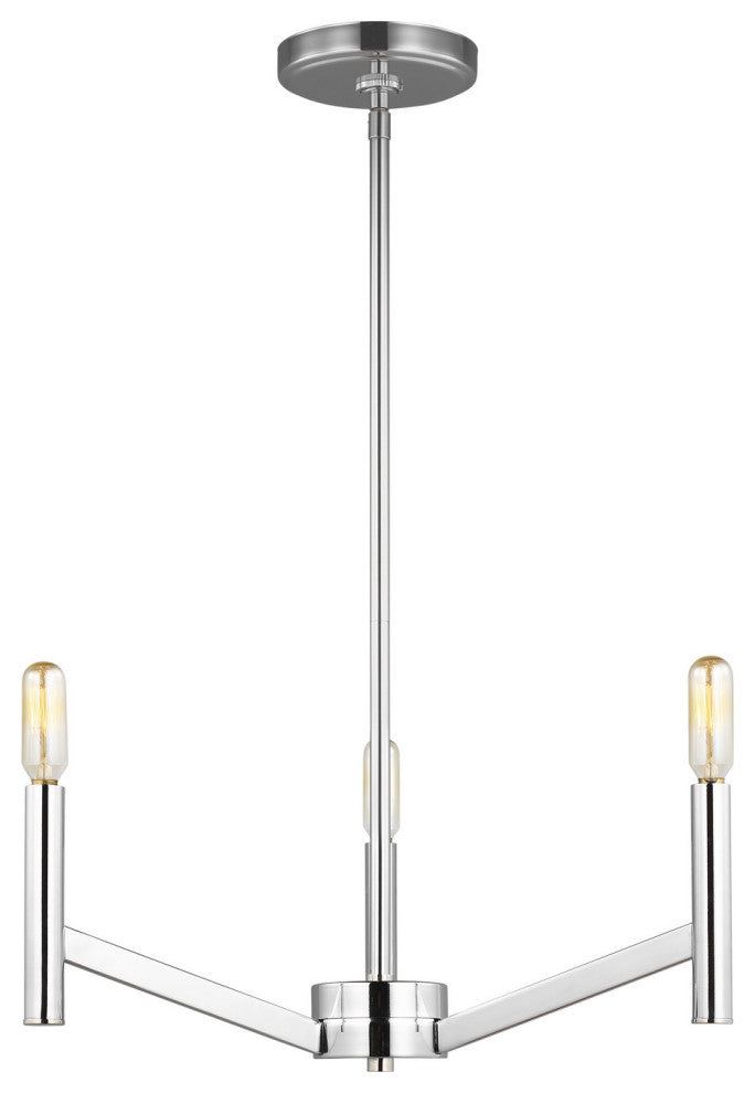 Visual Comfort Studio 3124303-05 3-Light Chandelier, Vector